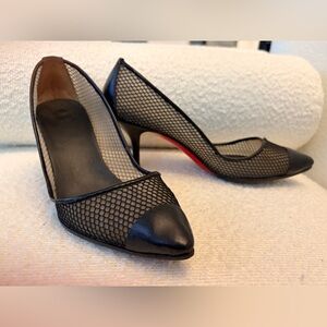 Christian Louboutin Black Mesh Heels